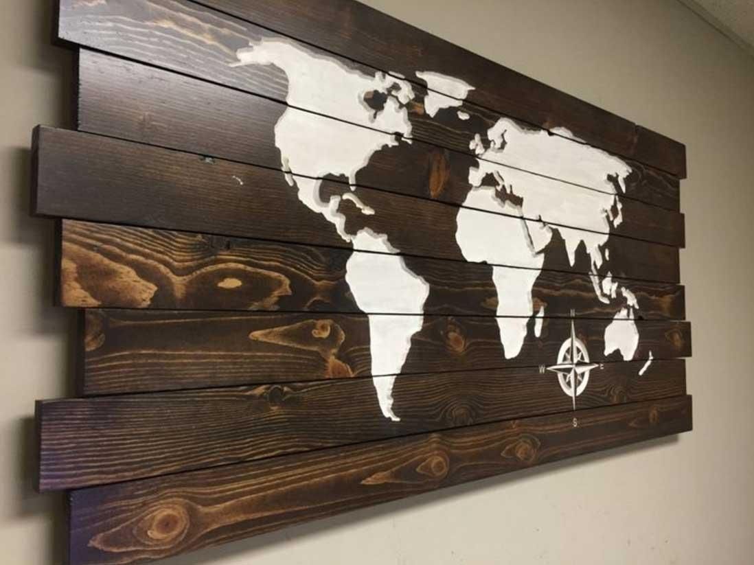 World Map Wall Art Ideas In Modern And Traditional Style | Home Throughout Wooden World Map Wall Art (Photo 3 of 20)