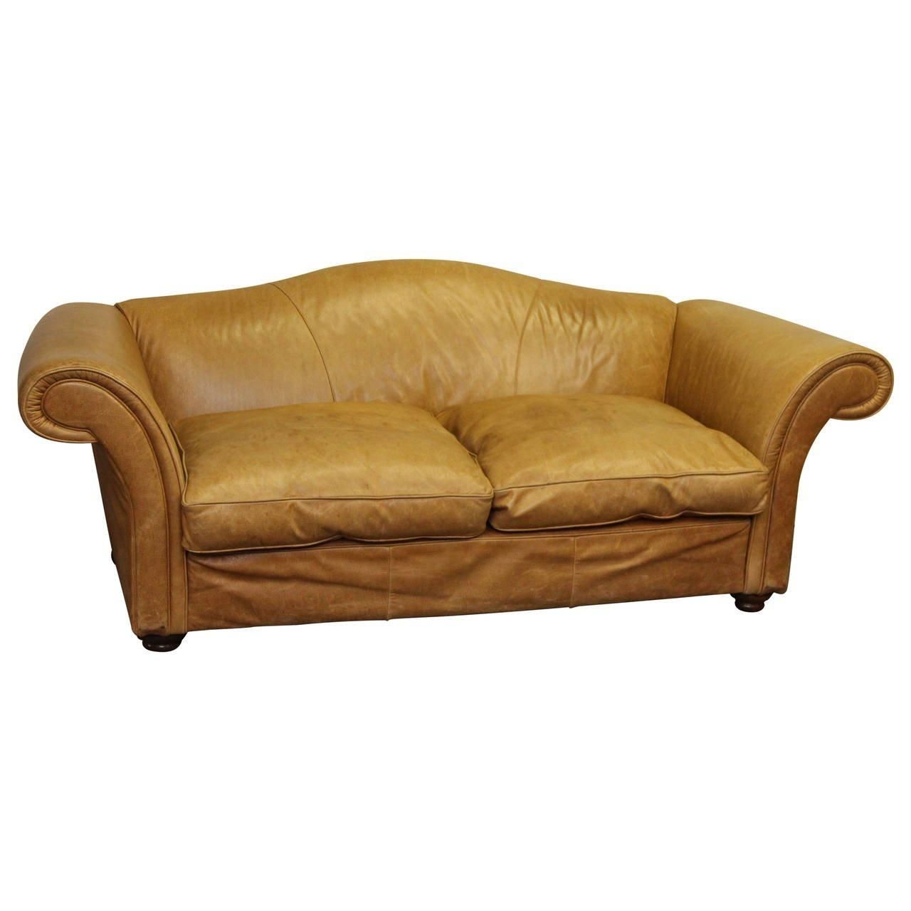 1950s Oversized French Leather Sofa With Down Filled Cushions For Inside Sofa Cushions (View 11 of 21)