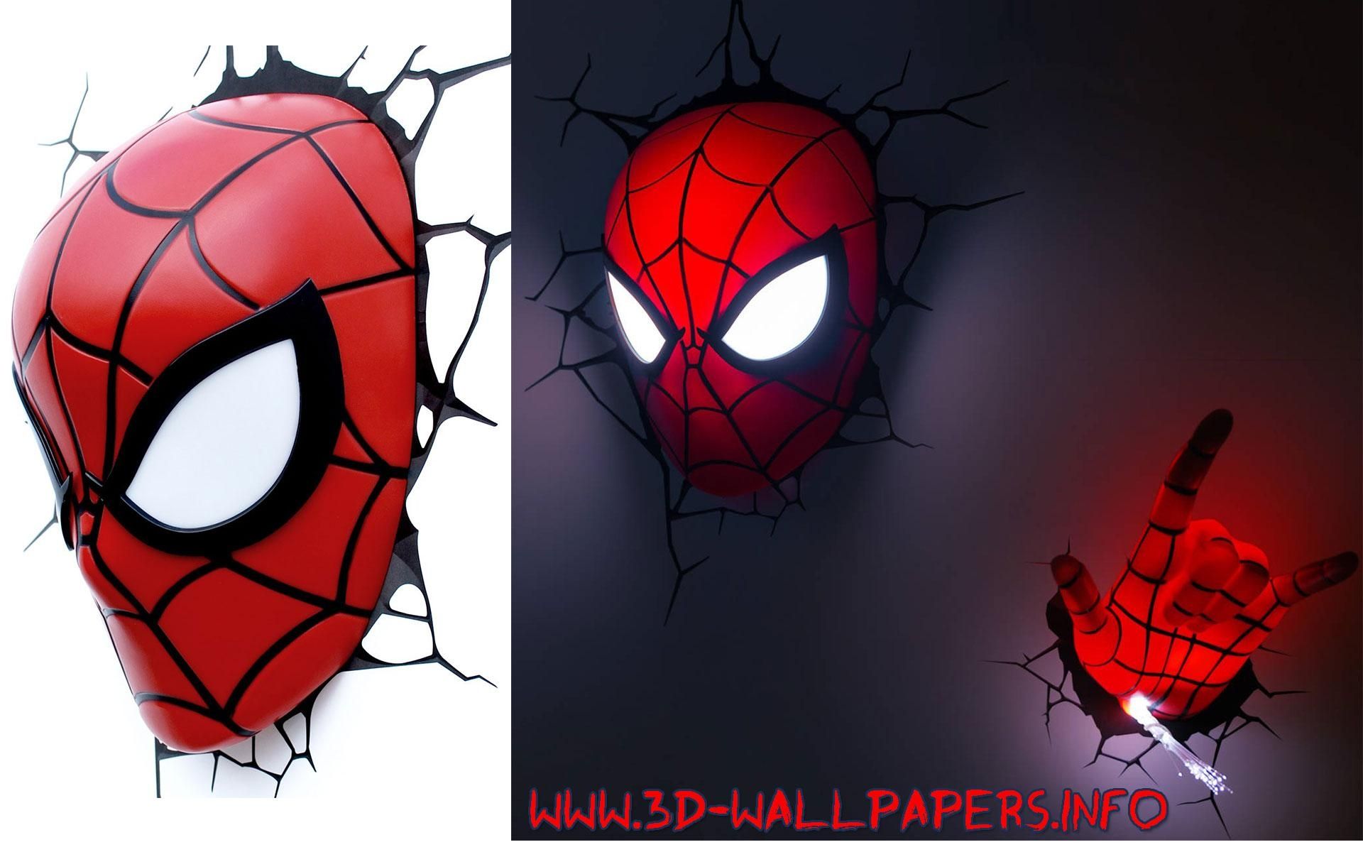 3d Wall Art Nightlight Spiderman Hand | Wallartideas In 3d Wall Art Nightlight (View 11 of 20)