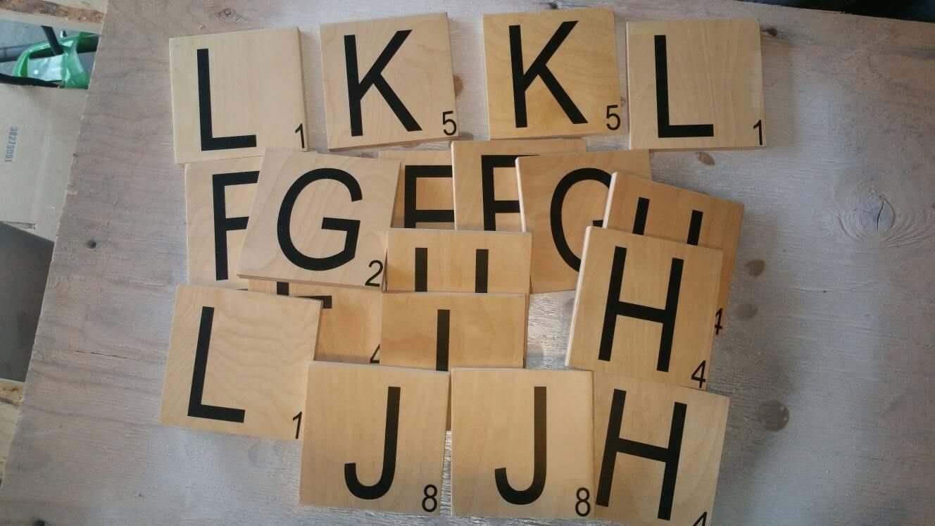5x5large Scrabble Tiles, Large Scrabble Wall Art, Wall Art Throughout Scrabble Letters Wall Art (Photo 14 of 20)