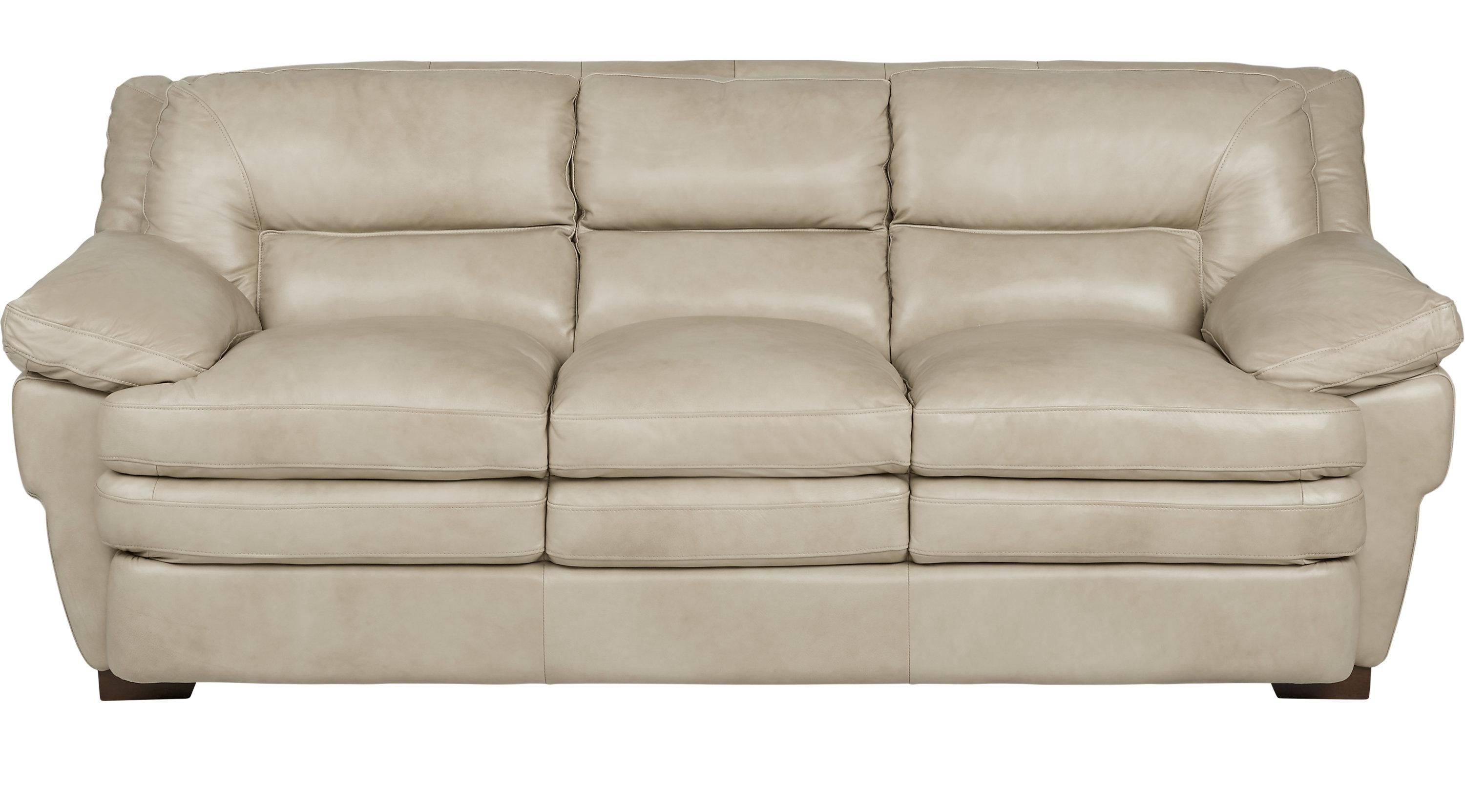 $988.00 – Aventino Tan Leather Sofa – Classic – Transitional, Inside Leather Sofas (Photo 8 of 21)