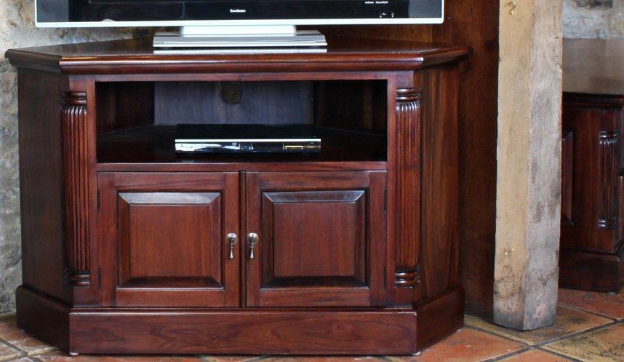 Abdabs Furniture – La Roque Mahogany Corner Tv Cabinet With Latest Mahogany Tv Cabinets (Photo 1 of 20)