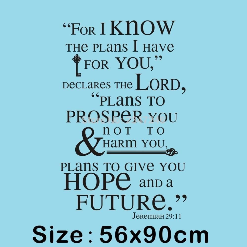 Aliexpress : Buy Jeremiah 29 11 Scripture Wall Art Words Wall Intended For Jeremiah 29 11 Wall Art (Photo 6 of 20)