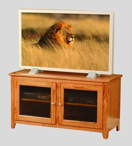 Amish Family V Stand Inside Best And Newest Wooden Tv Cabinets With Glass Doors (View 9 of 20)