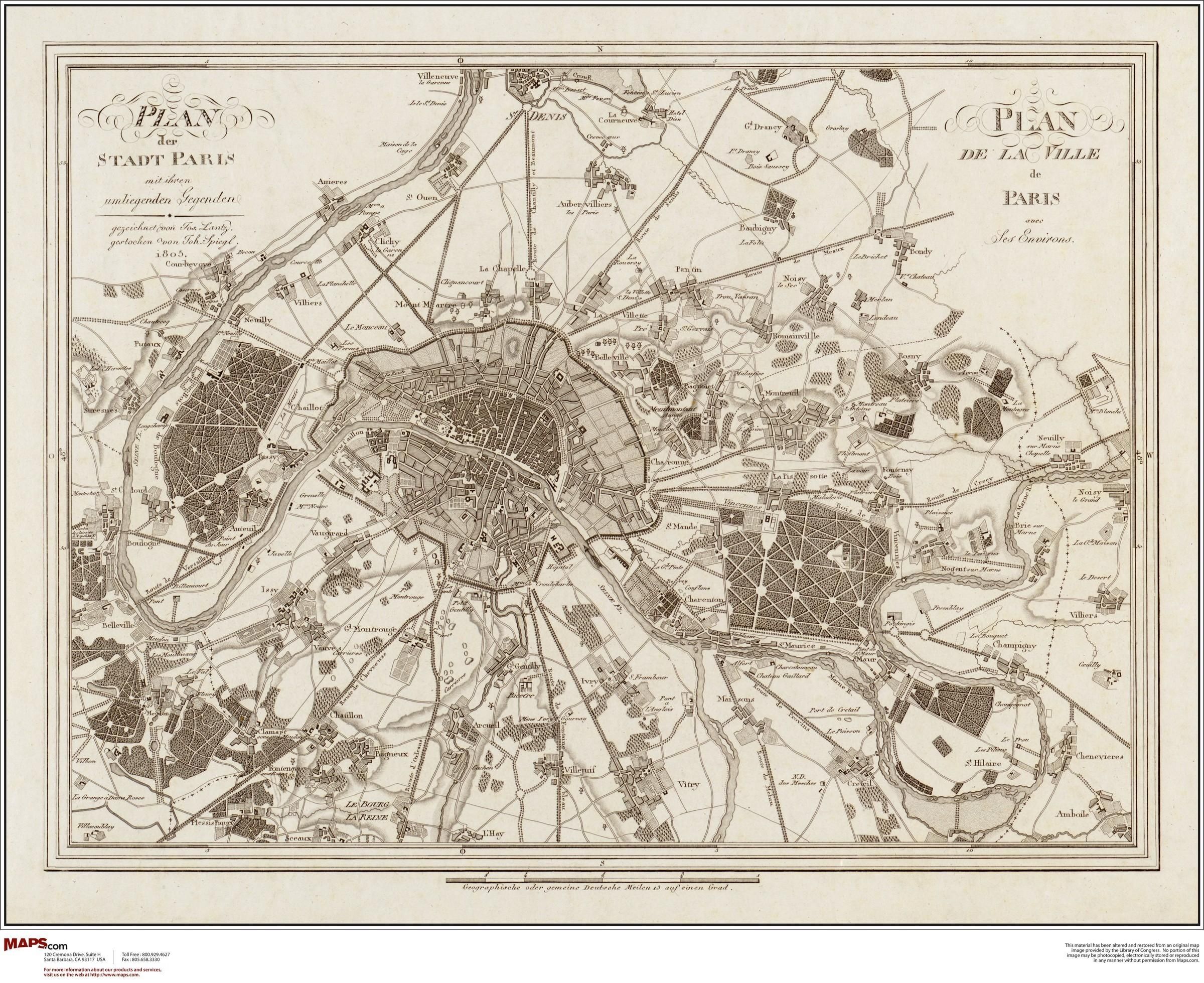 Antique Map Of Paris – Maps Regarding Map Of Paris Wall Art (Photo 10 of 20)