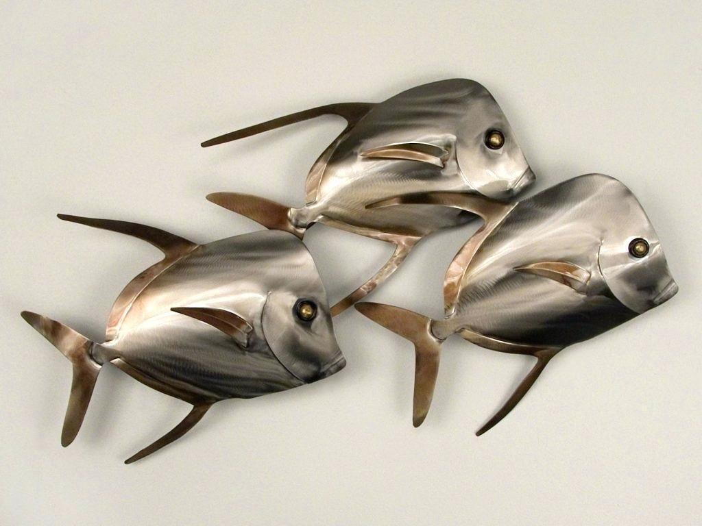 Articles With Metal Fish Wall Art Nz Tag: Metal Wall Art Fish With Metal School Of Fish Wall Art (Photo 3 of 20)