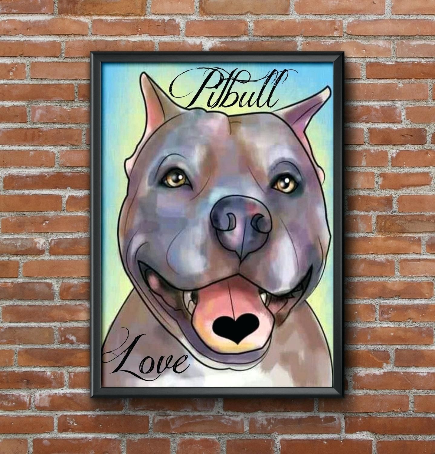 Articles With Pitbull Canvas Wall Art Tag: Pitbull Wall Art. Intended For Pitbull Wall Art (Photo 14 of 20)