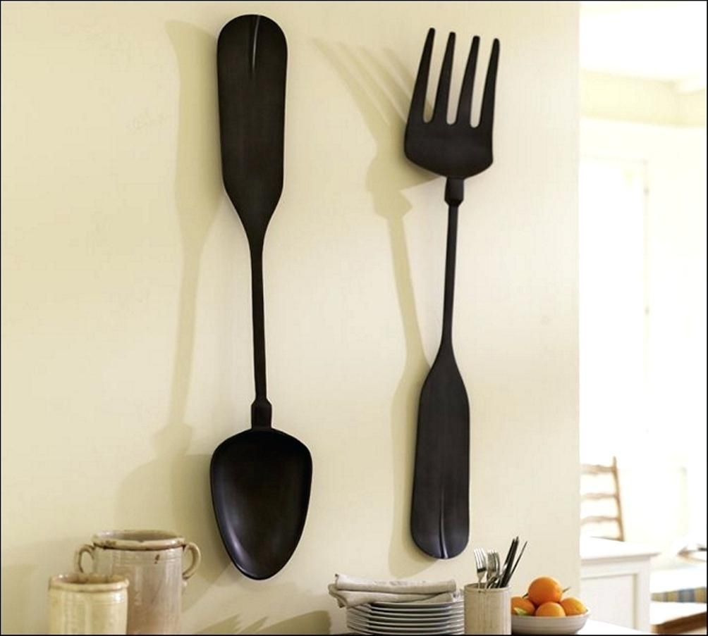 Articles With Wooden Fork Spoon Wall Decor Large Tag: Fork Wall Within Wooden Fork And Spoon Wall Art (Photo 14 of 20)