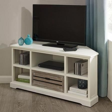 Atlanta White Corner Tv Unit | Dunelm. One Size Available In W Intended For Latest White Corner Tv Cabinets (Photo 4879 of 7825)