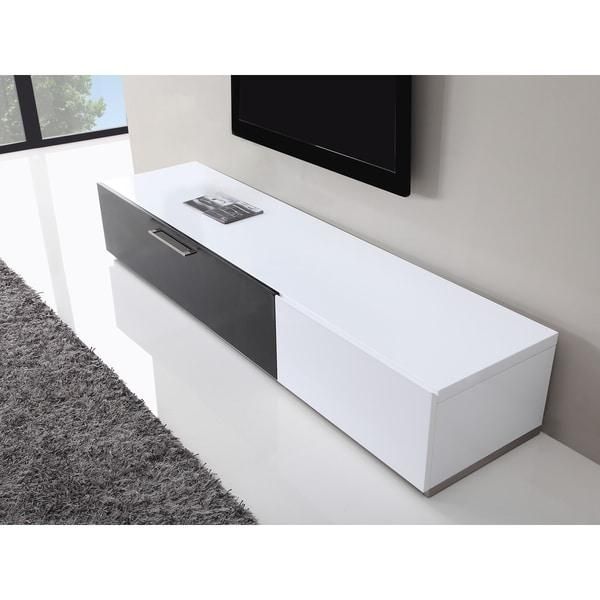 B Modern Producer White/ Black Modern Tv Stand With Ir Glass Throughout Current Modern Tv Stands (Photo 5292 of 7825)