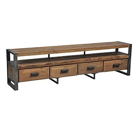 Bartlett Wood And Metal Tv Stand Intended For Most Popular Metal And Wood Tv Stands (View 9 of 20)