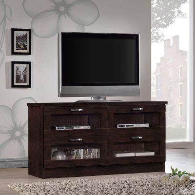 Baxton Studio Adelino 47.25 In. Tv Cabinet – Tv834132 Wenge | Tv Intended For Most Popular Wenge Tv Cabinets (Photo 5010 of 7825)