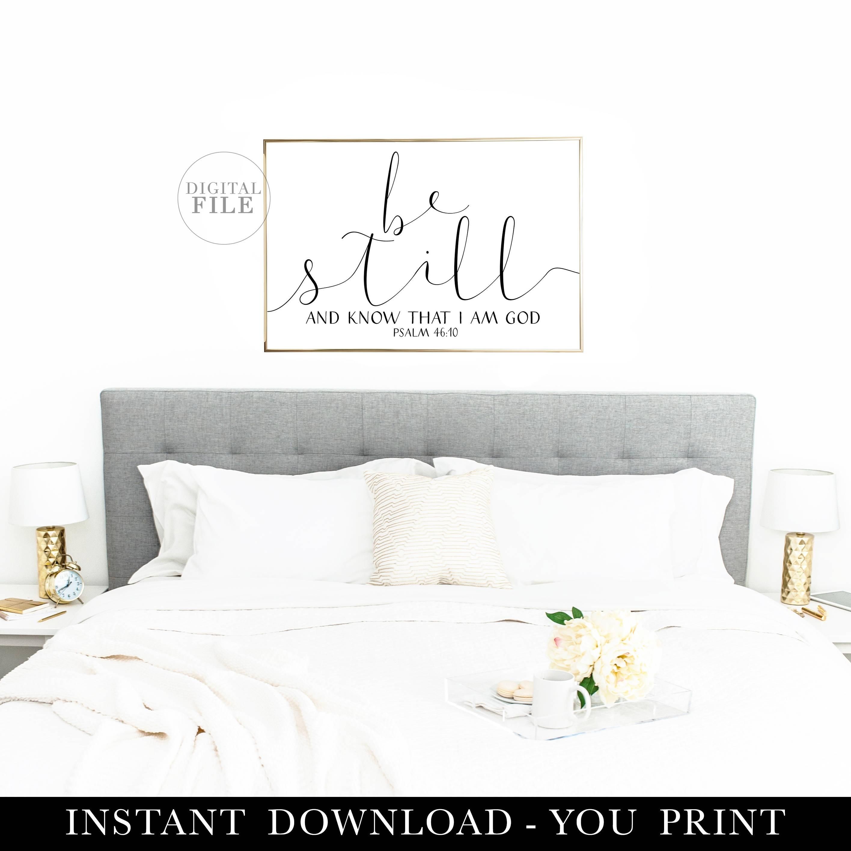 Be Still And Know That I Am God Bedroom Sign Psalm 46:10 With Regard To Be Still And Know That I Am God Wall Art (View 13 of 20)