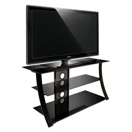 Bello High Gloss Black Flat Panel Tv Stand For 46 Inch Flat Panel Pertaining To Best And Newest High Gloss Corner Tv Unit (View 17 of 20)