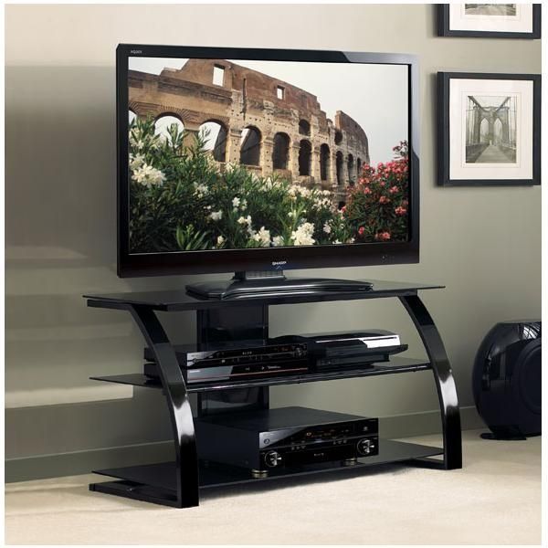 Bell'o High Gloss Black Tv Stand (pvs4204hg) : Tv Stands, Mounts With Regard To Most Up To Date Shiny Black Tv Stands (Photo 3474 of 7825)