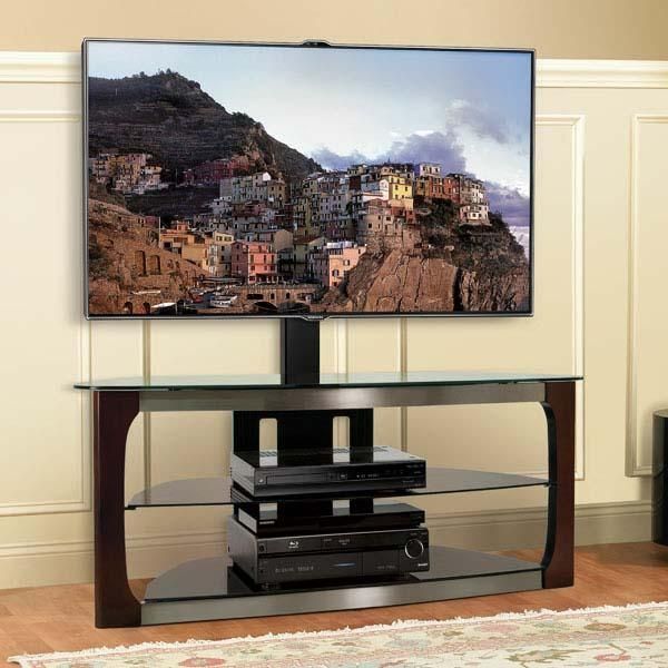 Bello Triple Play Series 60 Inch Tv Stand With Swivel Mounting With Most Up To Date Corner 60 Inch Tv Stands (Photo 5237 of 7825)