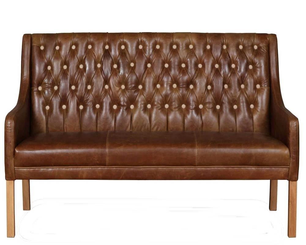 Bench. Leather Bench Sofa: Carlton Furniture Vintage Morton With Regard To Leather Bench Sofas (Photo 8 of 22)