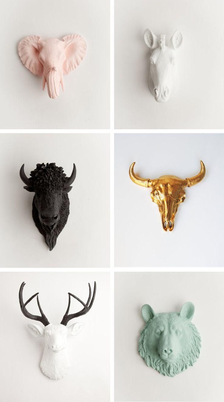 Best 25+ Animal Head Decor Ideas On Pinterest | Animal Heads With Regard To Resin Animal Heads Wall Art (View 4 of 20)