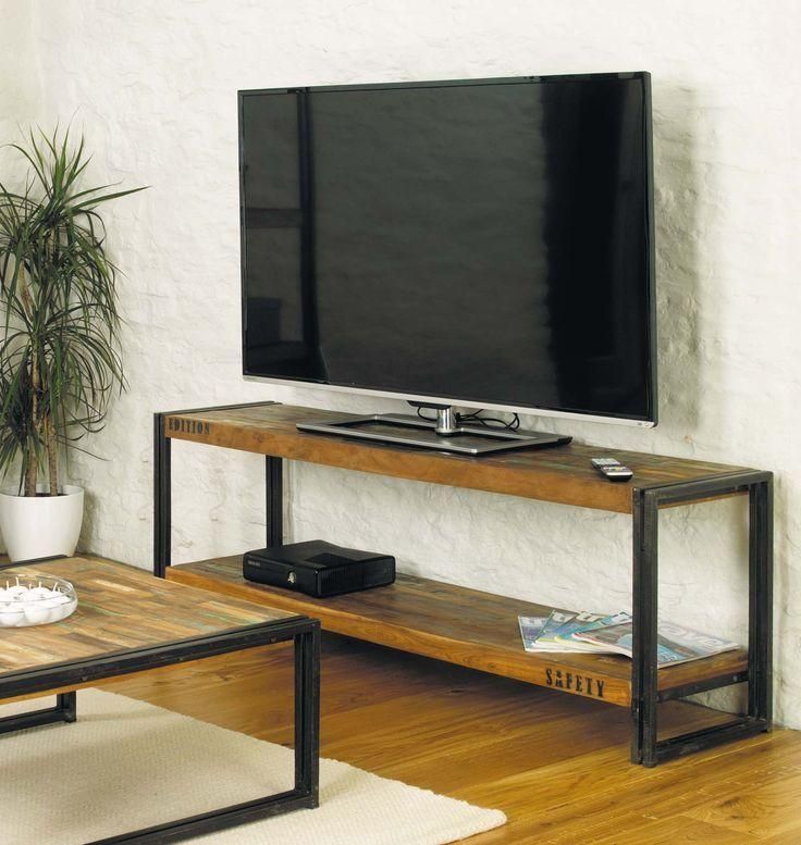Best 25+ Industrial Tv Stand Ideas On Pinterest | Tv Table Stand Inside 2017 Widescreen Tv Stands (View 8 of 20)