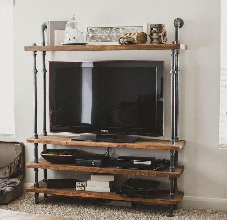Best 25+ Industrial Tv Stand Ideas On Pinterest | Tv Table Stand Intended For 2017 Industrial Tv Cabinets (Photo 5025 of 7825)