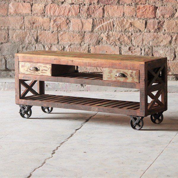 Featured Photo of 20 Ideas of Wooden Tv Stand with Wheels