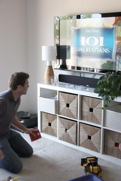 Best 25+ Tv Stand With Storage Ideas On Pinterest | Diy Media Pertaining To 2018 Tv Stands With Storage Baskets (View 17 of 20)