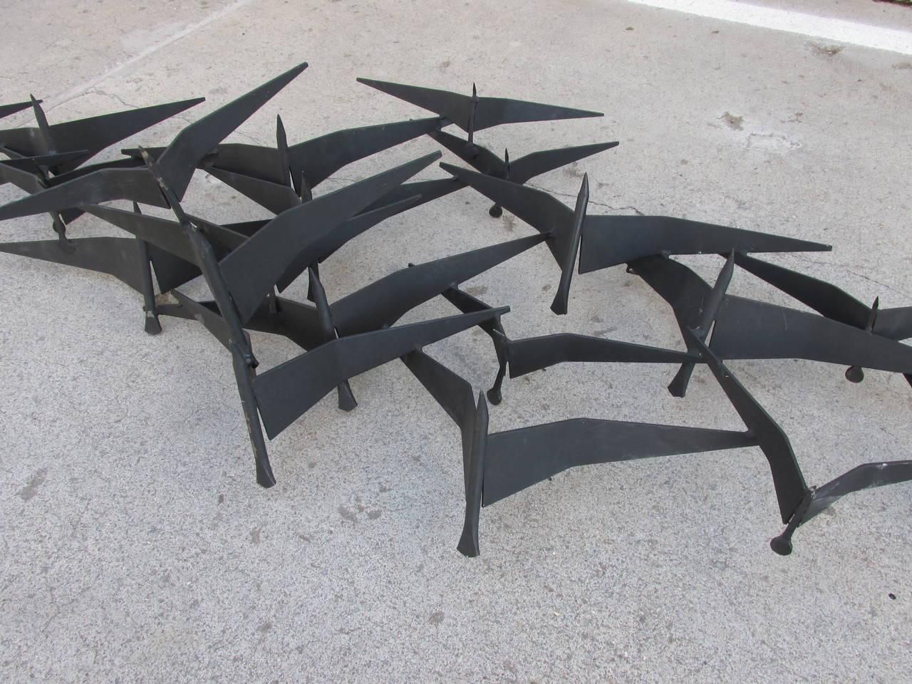 Birds In Flight Metal Wall Artcurtis Jere At 1stdibs With Regard To Metal Wall Art Birds In Flight (View 4 of 20)