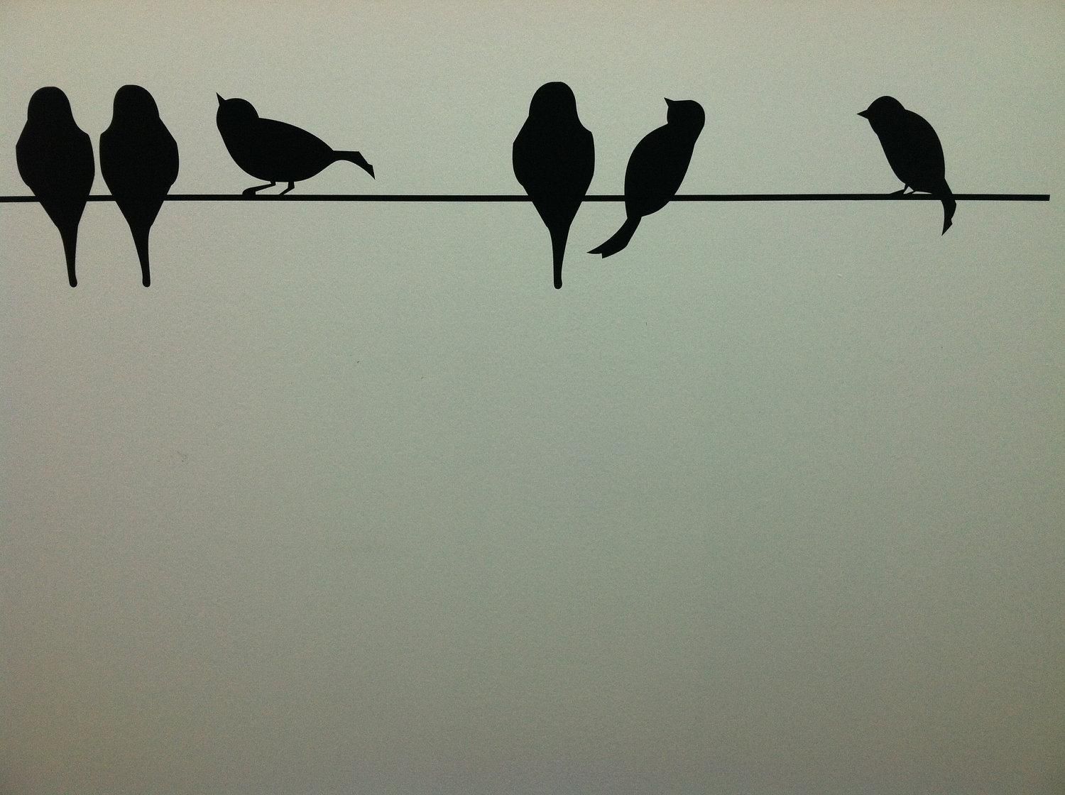 Birds On A Wire Vinyl Lettering Art Decal Wall Sticker With Birds On A Wire Wall Art (View 6 of 20)