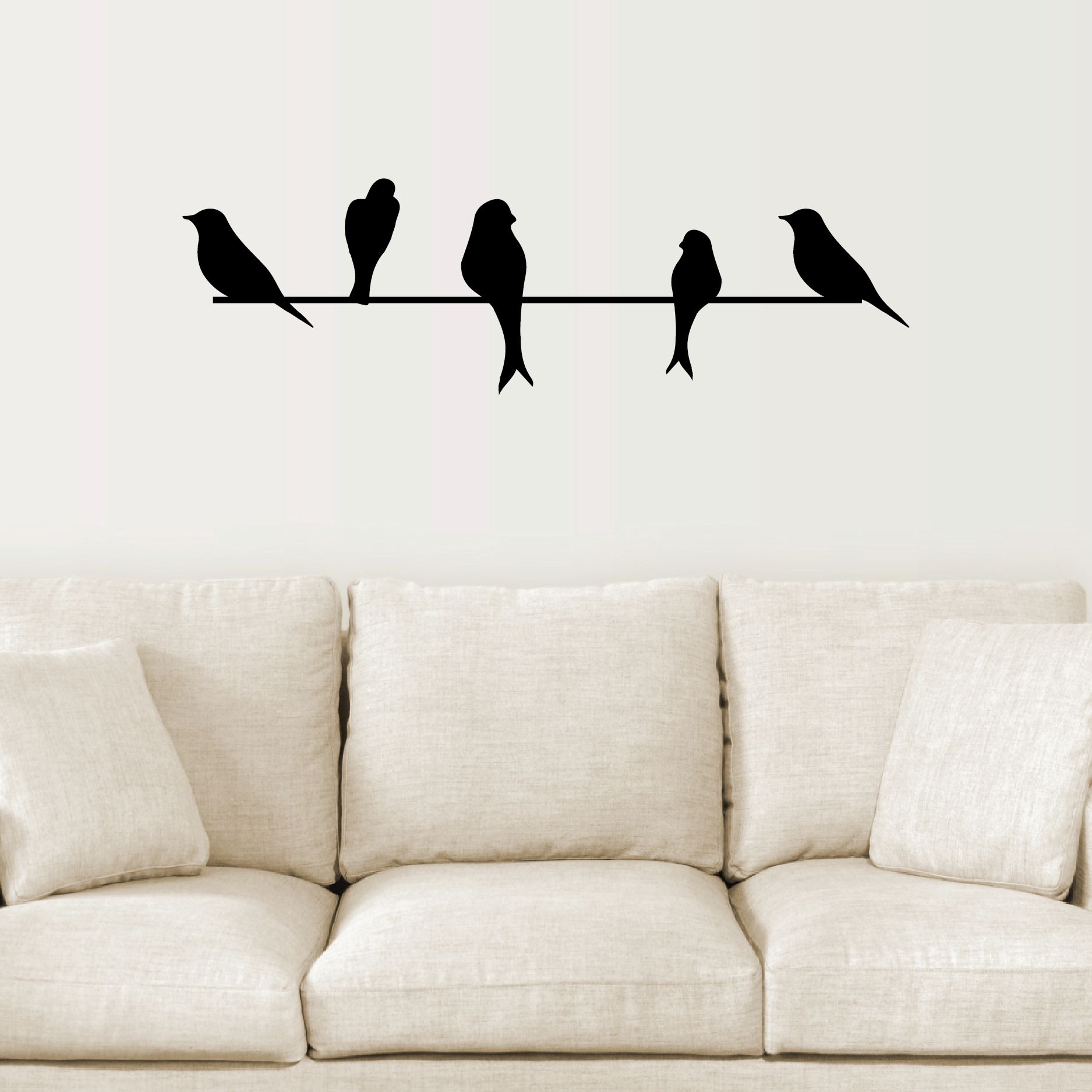 Birds On A Wire Wall Quotes™ Wall Art Decal | Wallquotes Within Birds On A Wire Wall Art (Photo 1 of 20)