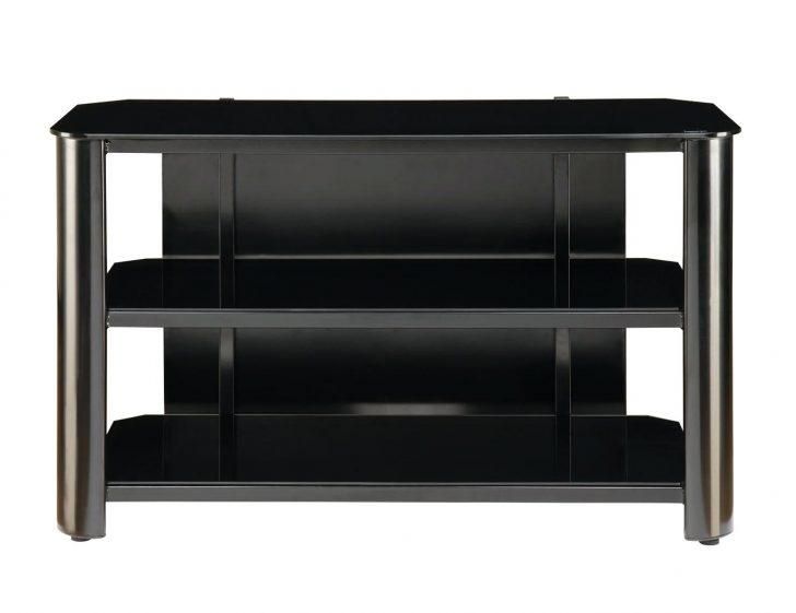 Black Glass Stand Tv With Wall Mount Corner Shelf Replacement For In Most Popular Black Glass Tv Cabinet (View 8 of 20)