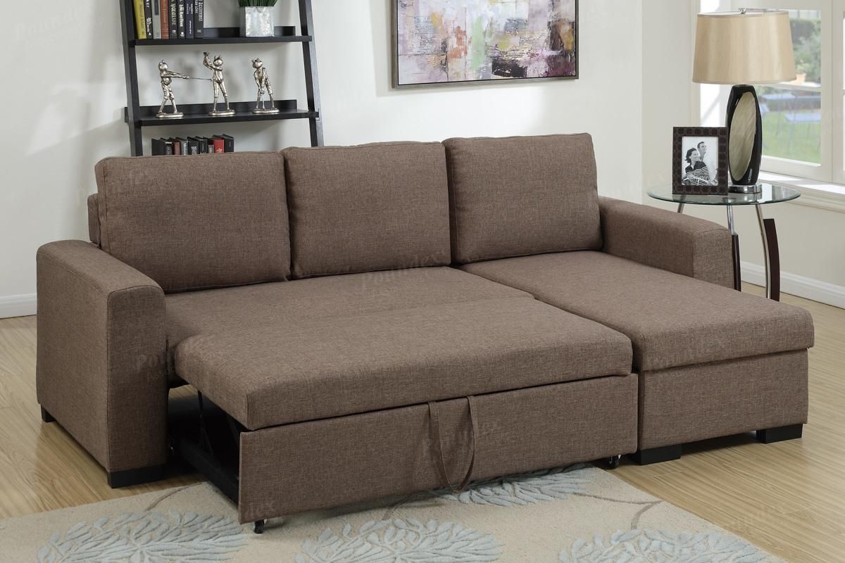 Brown Fabric Sectional Sofa Bed – Steal A Sofa Furniture Outlet Throughout Sectional Sofa Beds (Photo 1 of 20)