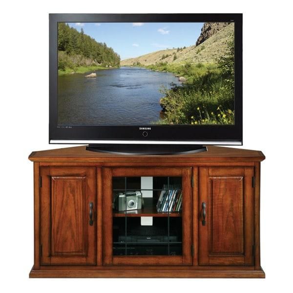 Burnished Oak 50 Inch Tv Stand And Media Corner Console – Free With Regard To Most Recently Released 50 Inch Corner Tv Cabinets (View 20 of 20)
