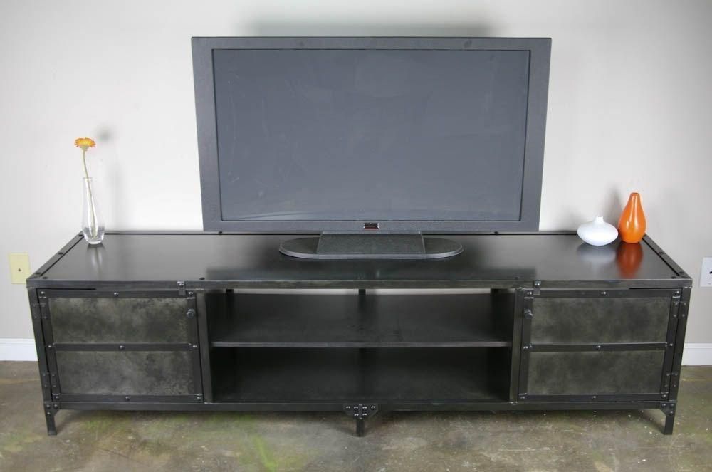 Buy A Handmade Vintage Industrial Media Console, Tv Stand Inside Current Vintage Industrial Tv Stands (View 1 of 20)