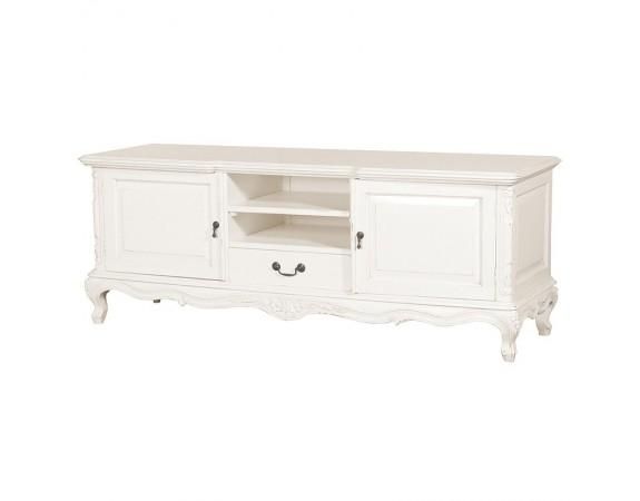 Chateau Antique White French Style Low Tv Cabinet | French Tv With Most Popular French Style Tv Cabinets (Photo 1 of 20)