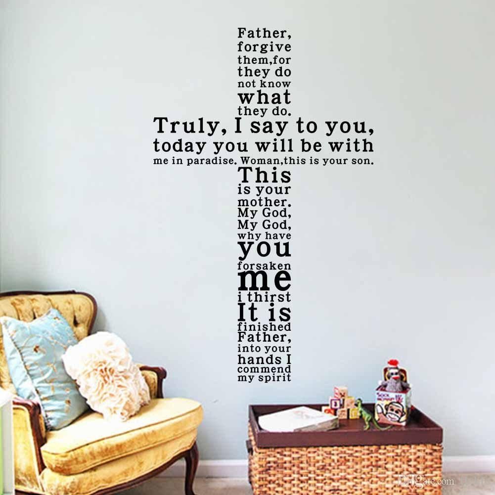 Cheap Christian Vinyl Wall Decals | Free Shipping Christian Vinyl With Christian Word Art For Walls (View 4 of 20)