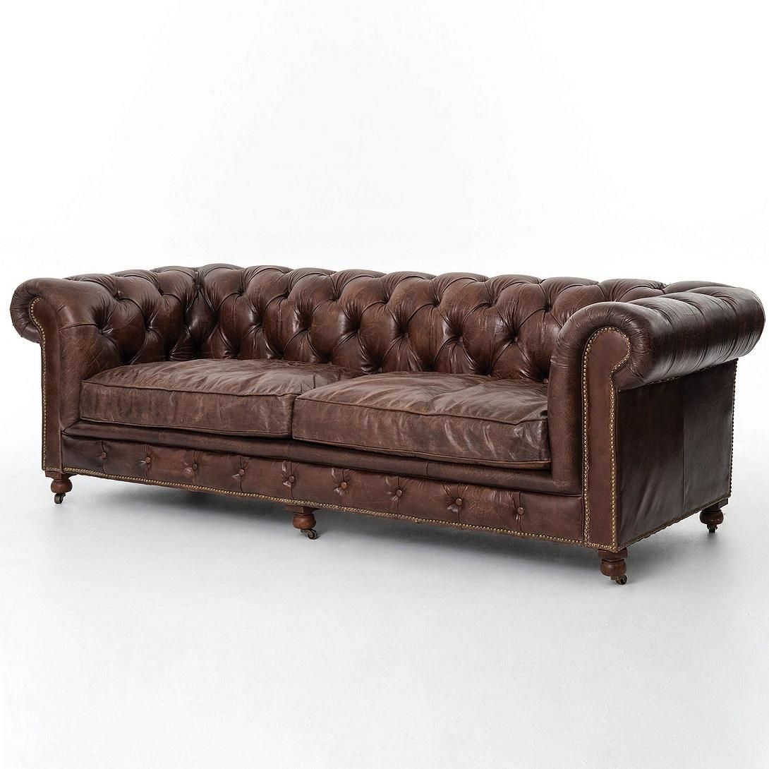 Chesterfield Sofa Cheap Uk | Centerfieldbar Regarding Vintage Leather Sofa Beds (Photo 9 of 20)