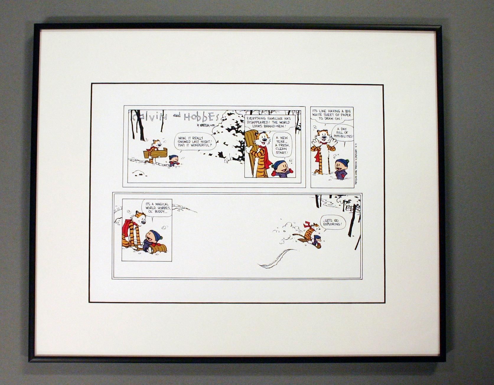 Comic Art – Calvin And Hobbes Regarding Calvin And Hobbes Wall Art (Photo 4 of 20)