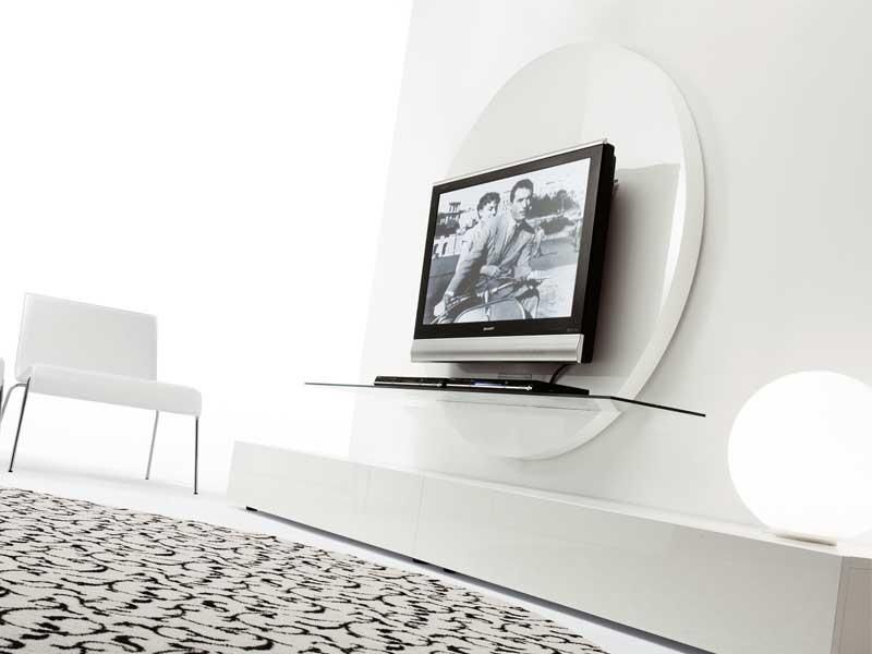 Contemporary Round Black & White Tv Stands From Pacini Throughout Recent Modern White Tv Stands (Photo 4150 of 7825)