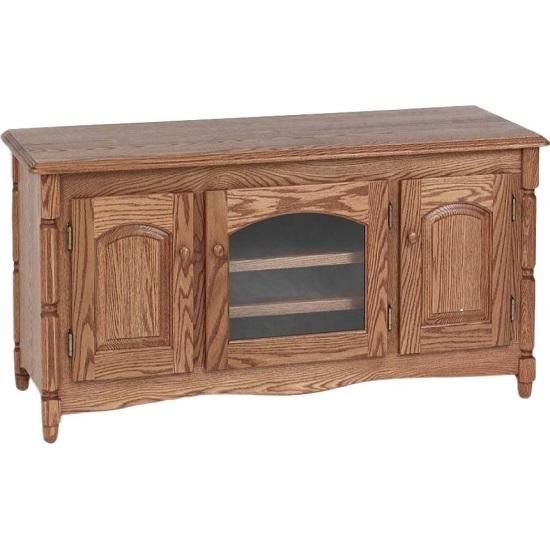 Country Style Solid Oak Tv Stand W/cabinet – 51″ – The Oak Intended For Most Recent Tv Stands In Oak (Photo 4685 of 7825)