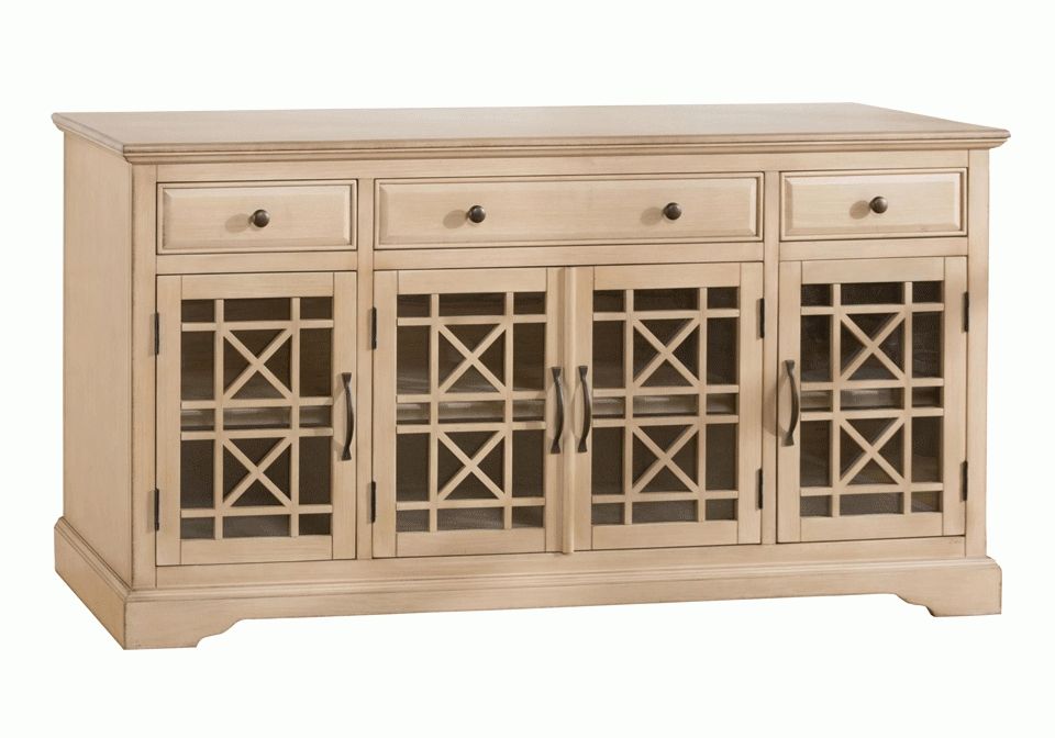 Craftsman Antique Cream 60" Media Unit | Lexington Overstock Warehouse With Regard To Best And Newest Cream Tv Cabinets (Photo 20 of 20)