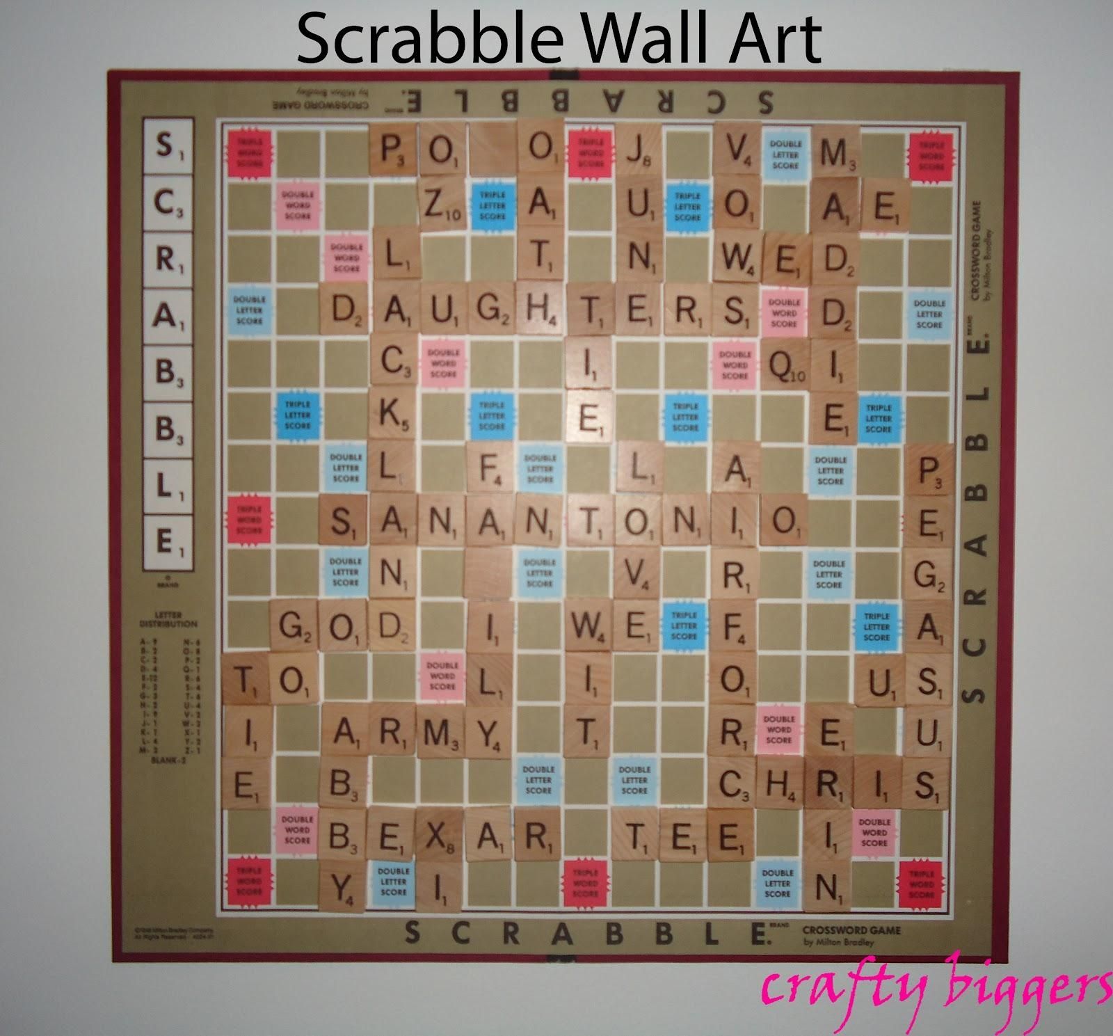 Crafty Biggers: Scrabble Wall Art Throughout Scrabble Names Wall Art (View 2 of 20)