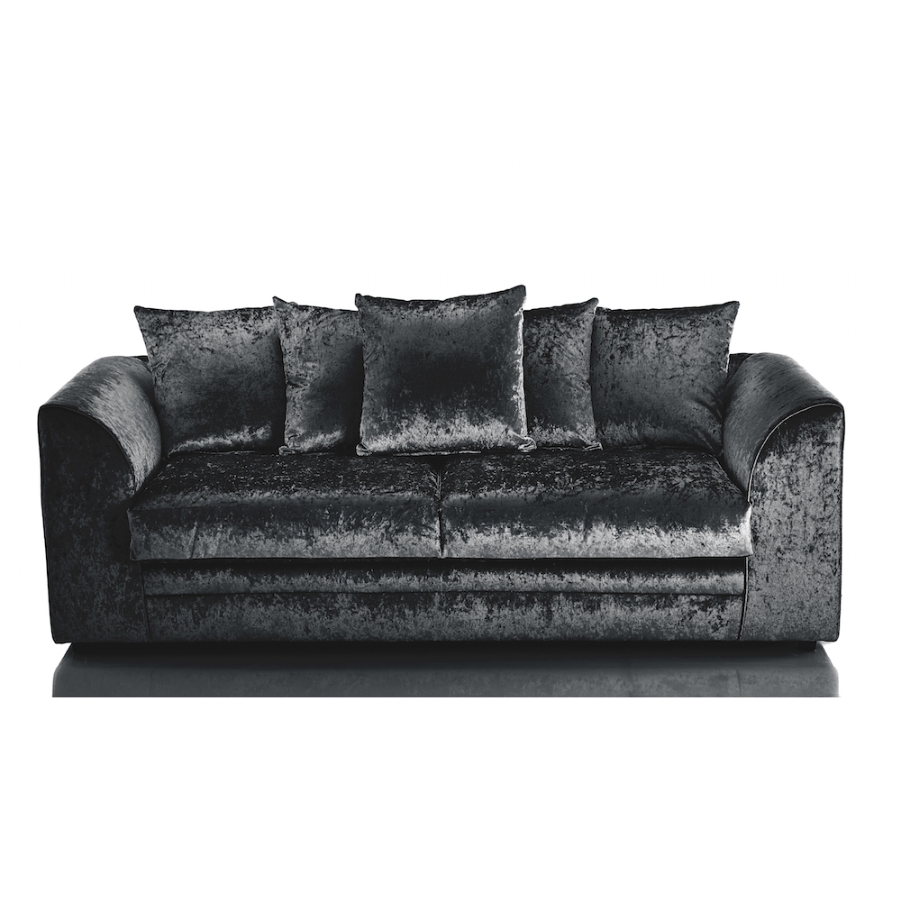 Featured Photo of The Best Black Velvet Sofas