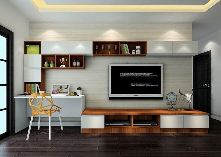 Desk And Tv Stand Combo – Google Search … | Pinteres… Inside 2017 Baby Proof Contemporary Tv Cabinets (View 15 of 20)
