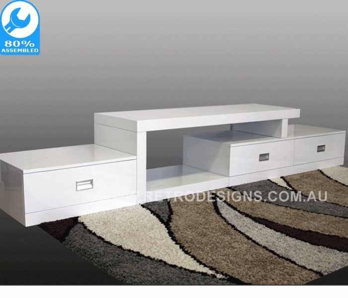 Ella White Gloss Tv Cabinet With Most Recently Released White Tv Cabinets (View 10 of 20)