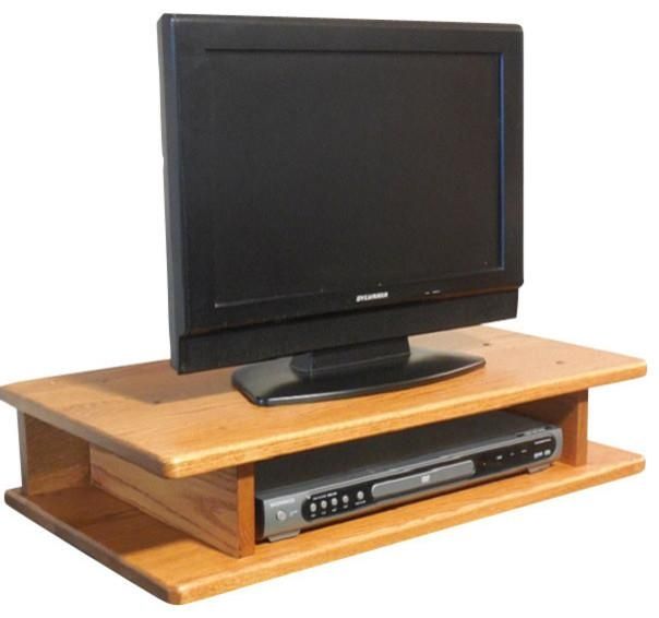 Flat Screen Solid Oak Tv Riser – Traditional – Entertainment Pertaining To Most Recently Released Tv Riser Stand (Photo 4927 of 7825)