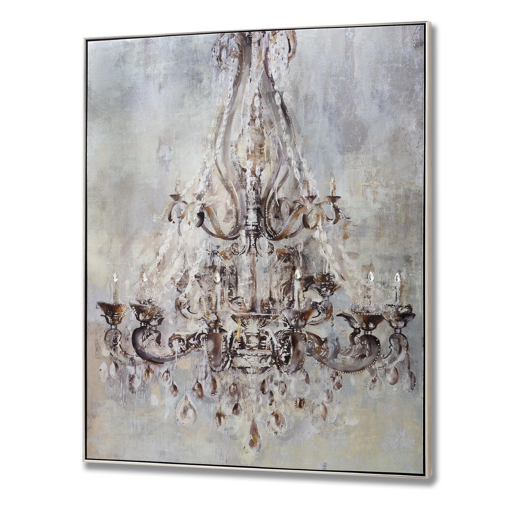 Framed Metalic Chandelier Wall Art With Metal Studs From Hill For Metal Chandelier Wall Art (Photo 1 of 20)