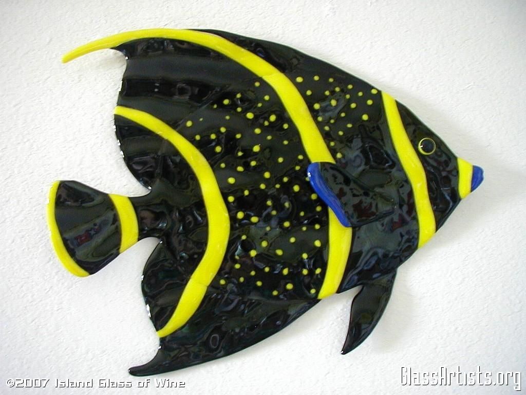 French Angelfish – Glass Artists In Fused Glass Fish Wall Art (View 4 of 20)