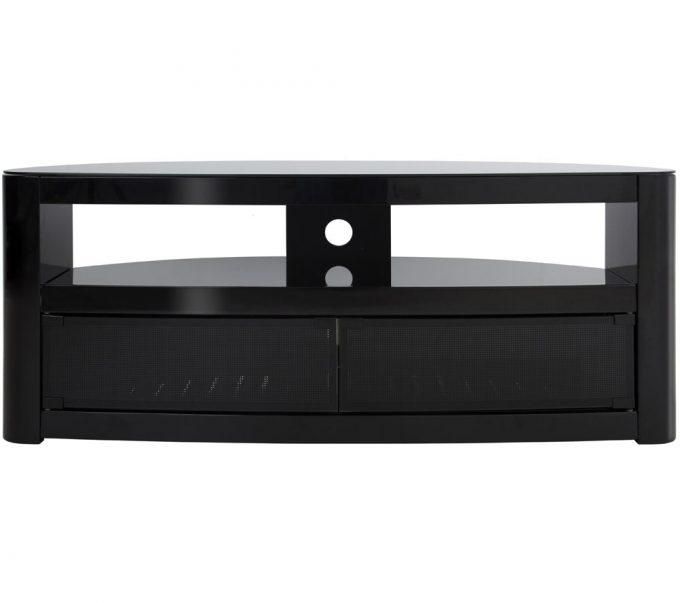 Furniture: Appealing Black Tv Stand For Home Interior Decorating Pertaining To Most Current Black Tv Stands With Drawers (View 10 of 20)