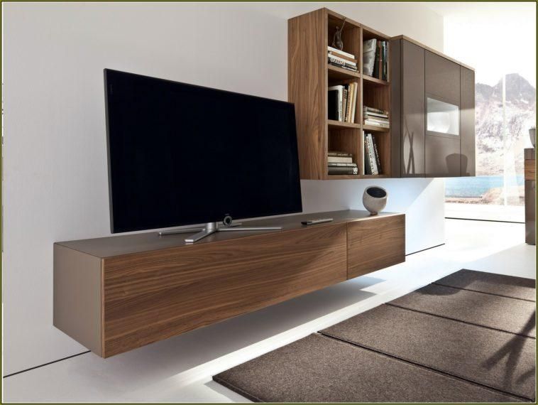 Furniture. Brown Wooden Floating Tv Cabinets With Doors And Led Tv Pertaining To 2018 Led Tv Cabinets (Photo 3933 of 7825)