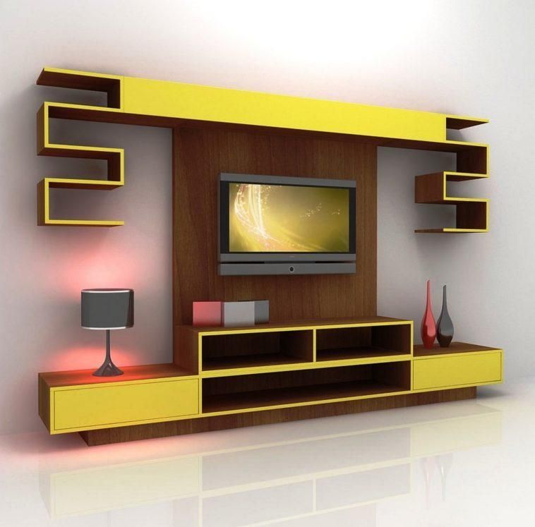 Furniture. Brown Yellows Wooden Tv Stands With Mounts And Yellow Throughout Recent Yellow Tv Stands (Photo 11 of 20)